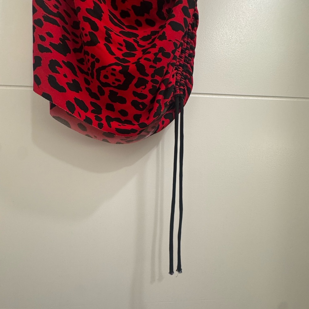 Revolve Red Leopard Print Boogie Wonderland Bodycon Dress. Small. Worn once. - Picture 4 of 5
